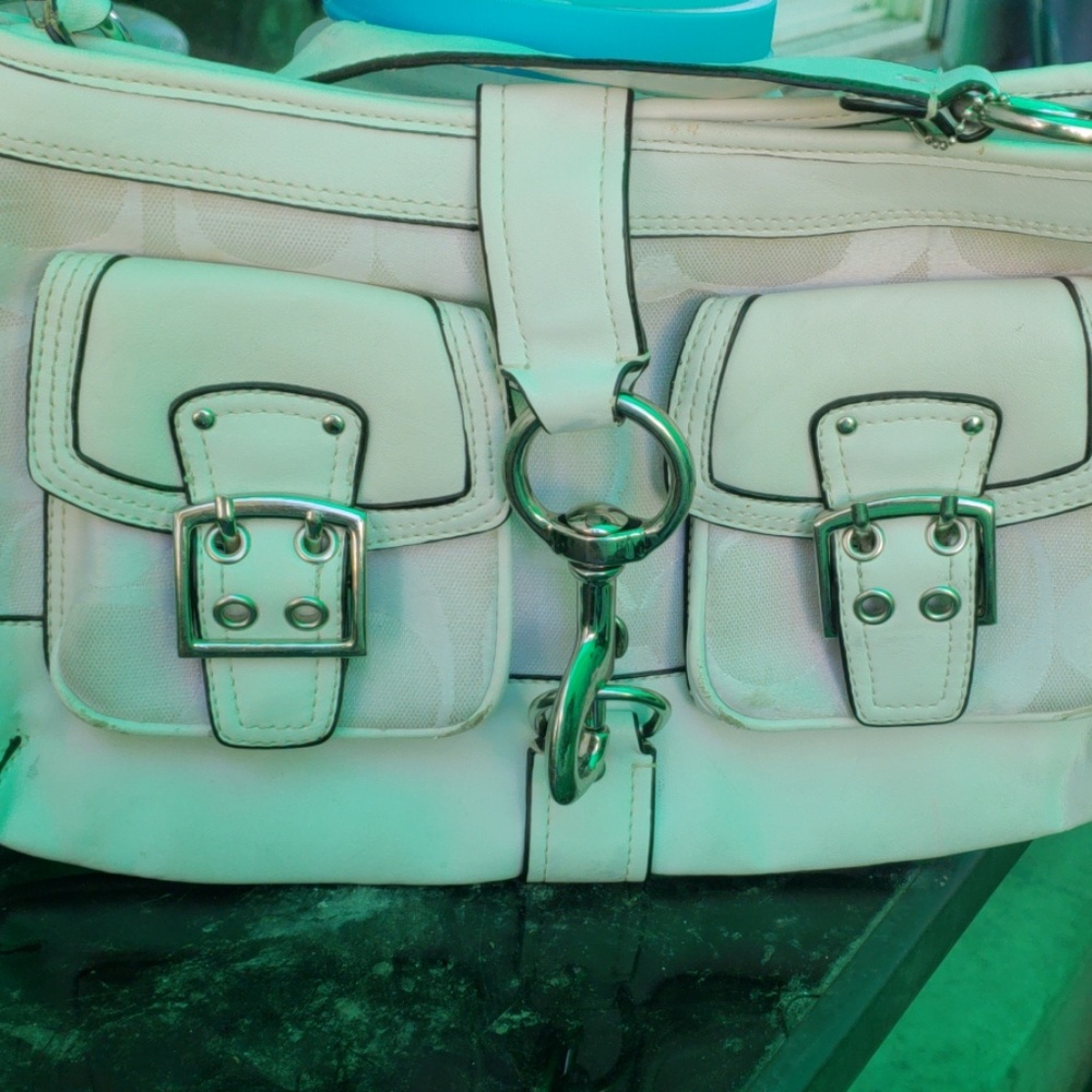white coach bag